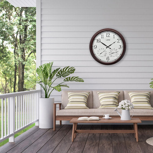 Leni Metal Outdoor Wall Clock Rust 60cm