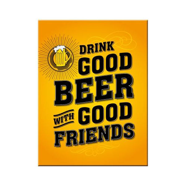 Nostalgic-Art Drink Good Beer Magnet (6x8cm)