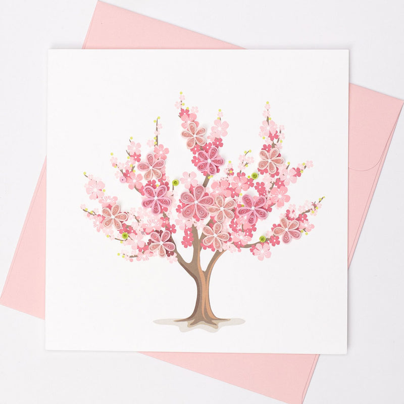 Quilled Blossom Greeting Card (15x15cm)