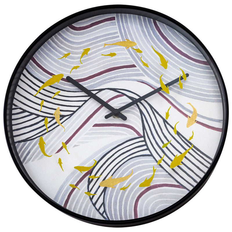 NeXtime Koi Wall Clock 30cm (Grey)