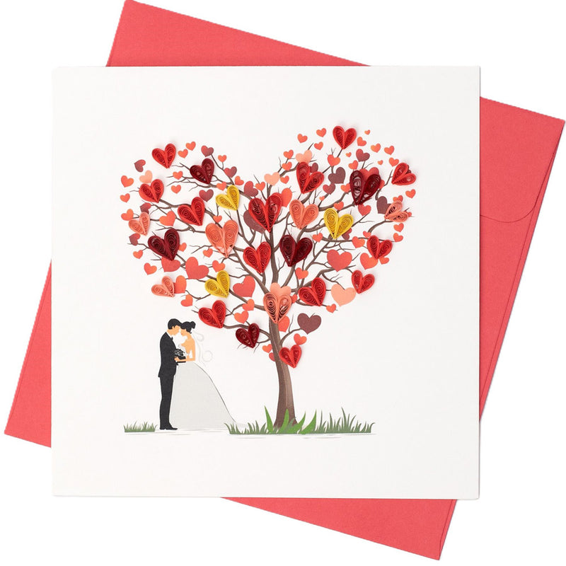 Quilled Wedding Greeting Card (15x15cm)