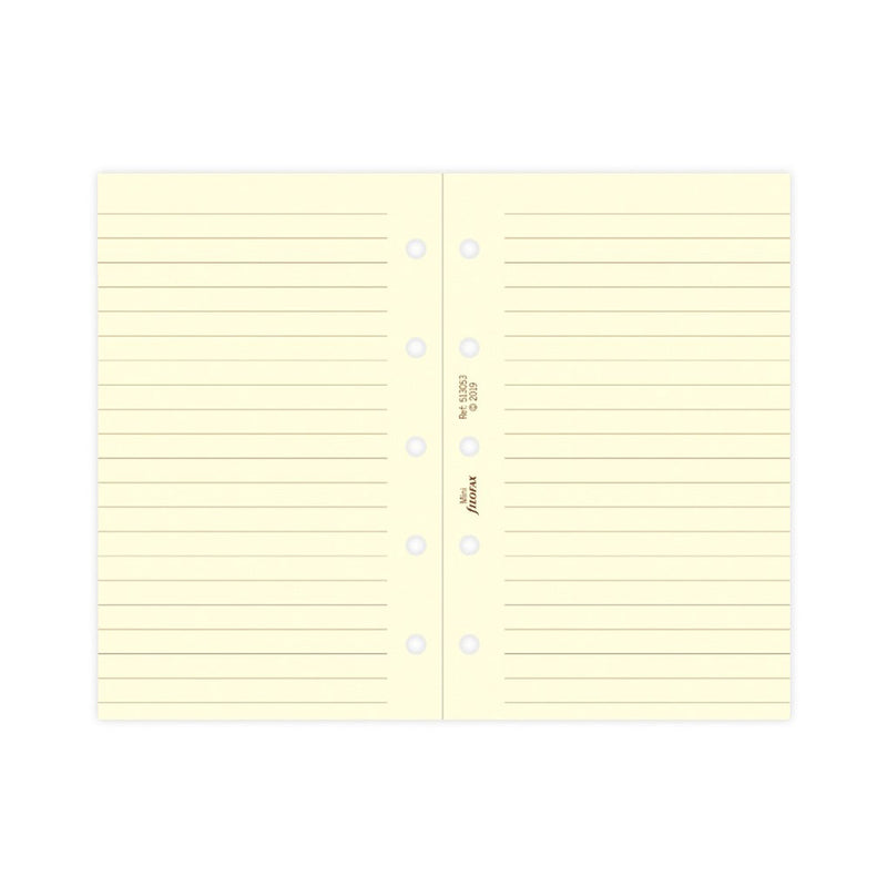 Filofax Mini Ruled Paper Refill 20pk (Cotton Cream)