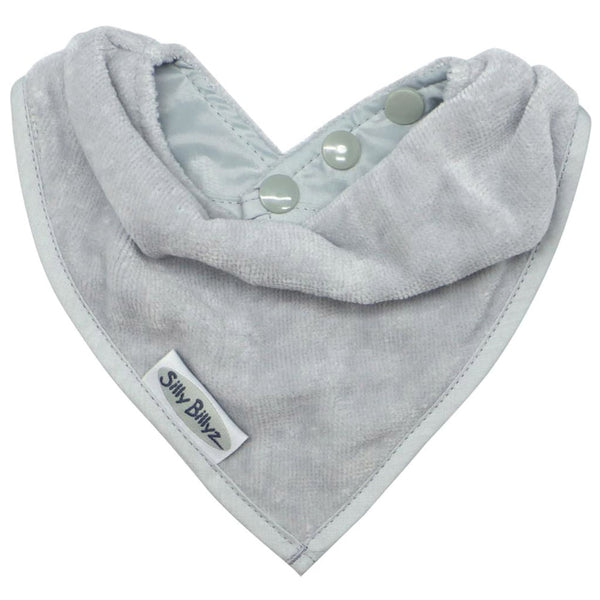 Silly Billyz Towel Bandana Bib (Silver)