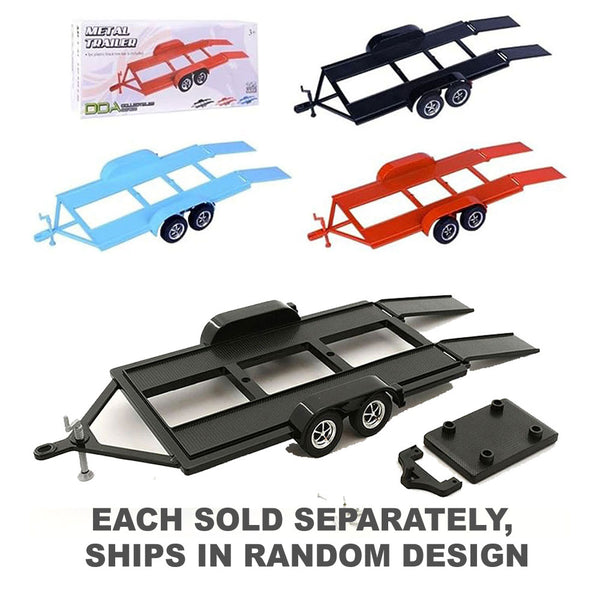 Metal Trailer w/ Plastic Tow Bar Figure (1pc Random)