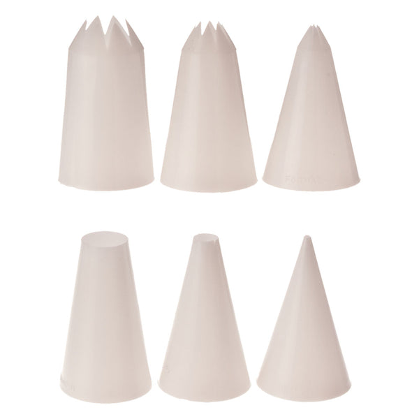 Appetito Plastic Piping Nozzles 6pcs (White)