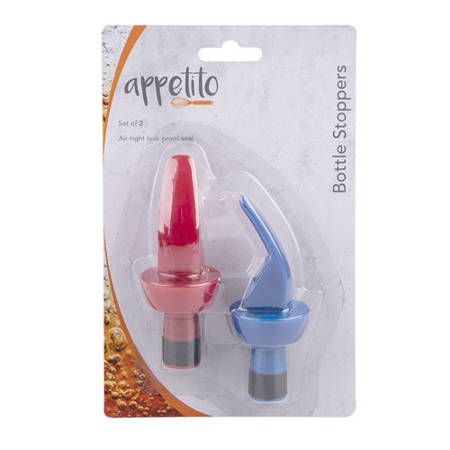 Appetito Bottle Stoppers 2pcs (Red/Blue)