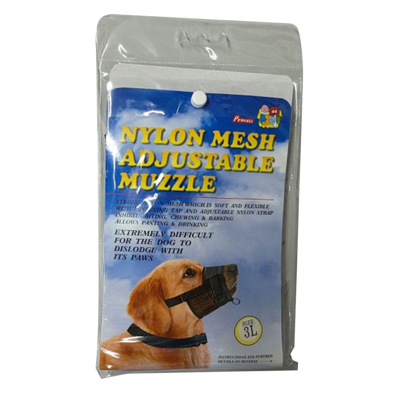 Percell Adjustable Nylon Mesh Dog Muzzle