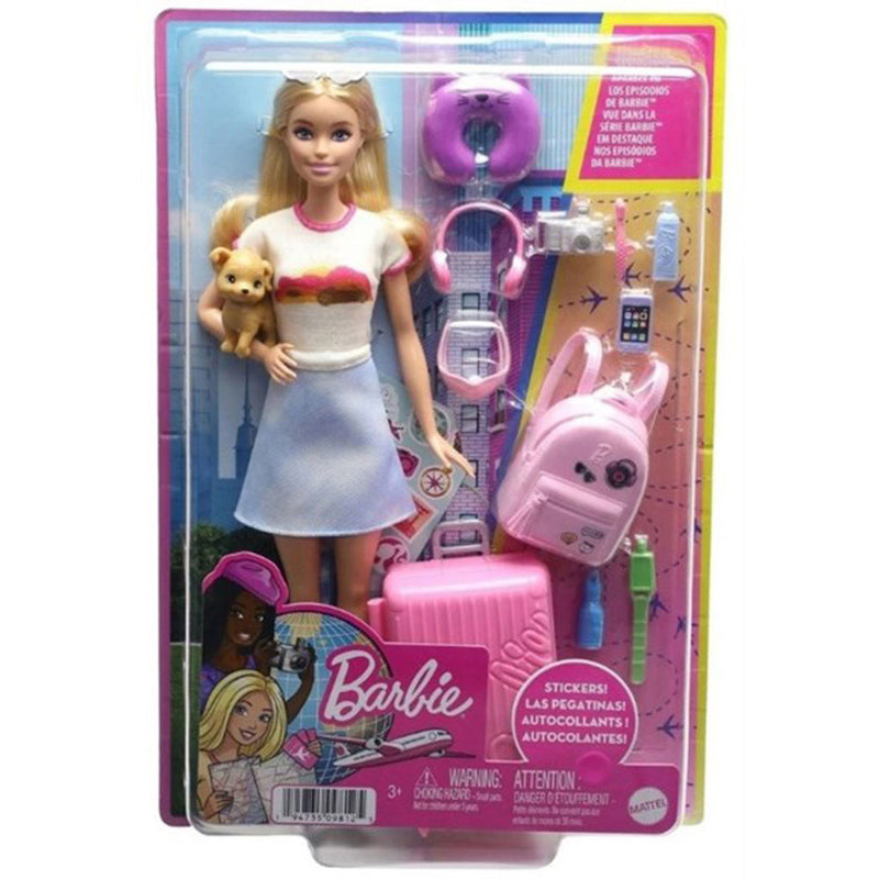 Barbie Doll and Travel Set with Puppy (1pc Random)