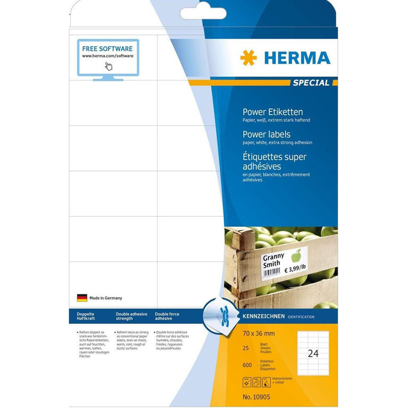 Herma Power Labels A4 25pc