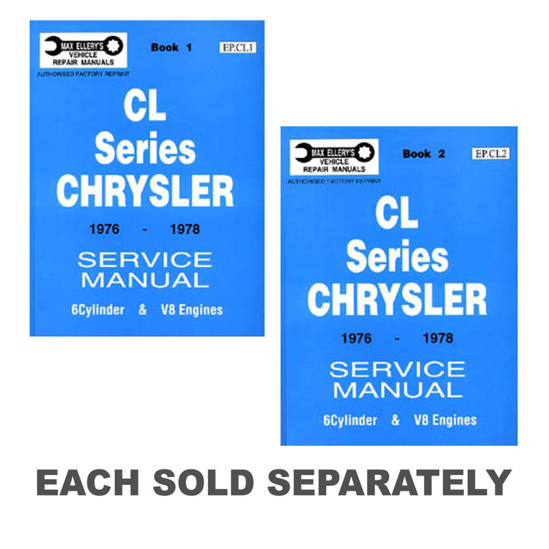 Valiant CL Series Chrysler 1976-1978 Service Manual