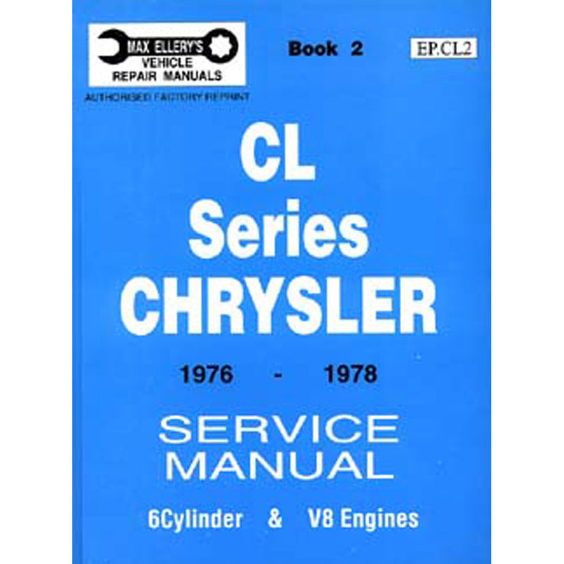 Valiant CL Series Chrysler 1976-1978 Service Manual