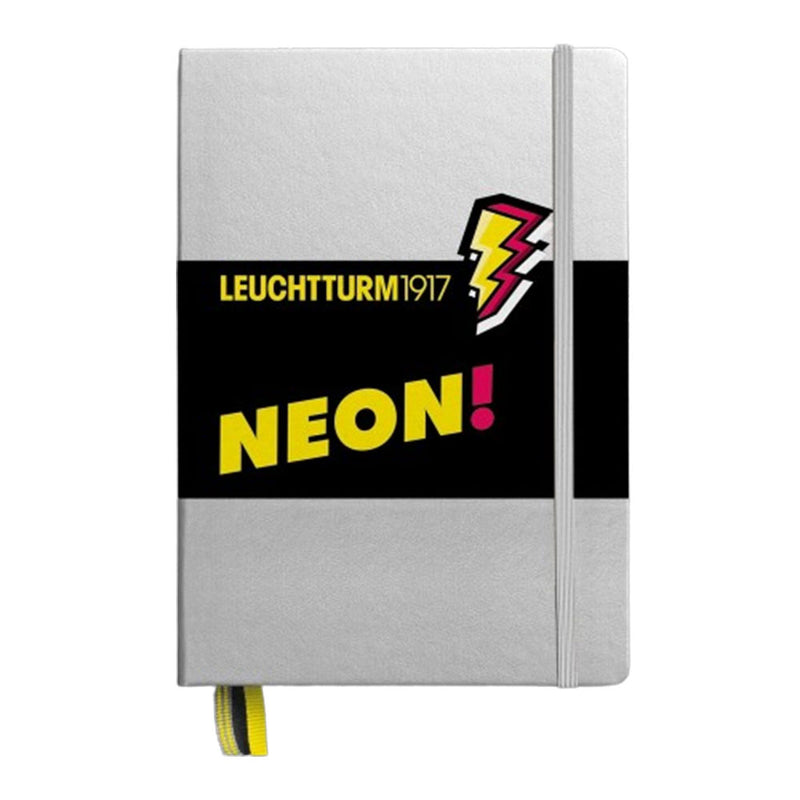 Leuchtturm HC Silver and Neon Dotted A5 Notebook