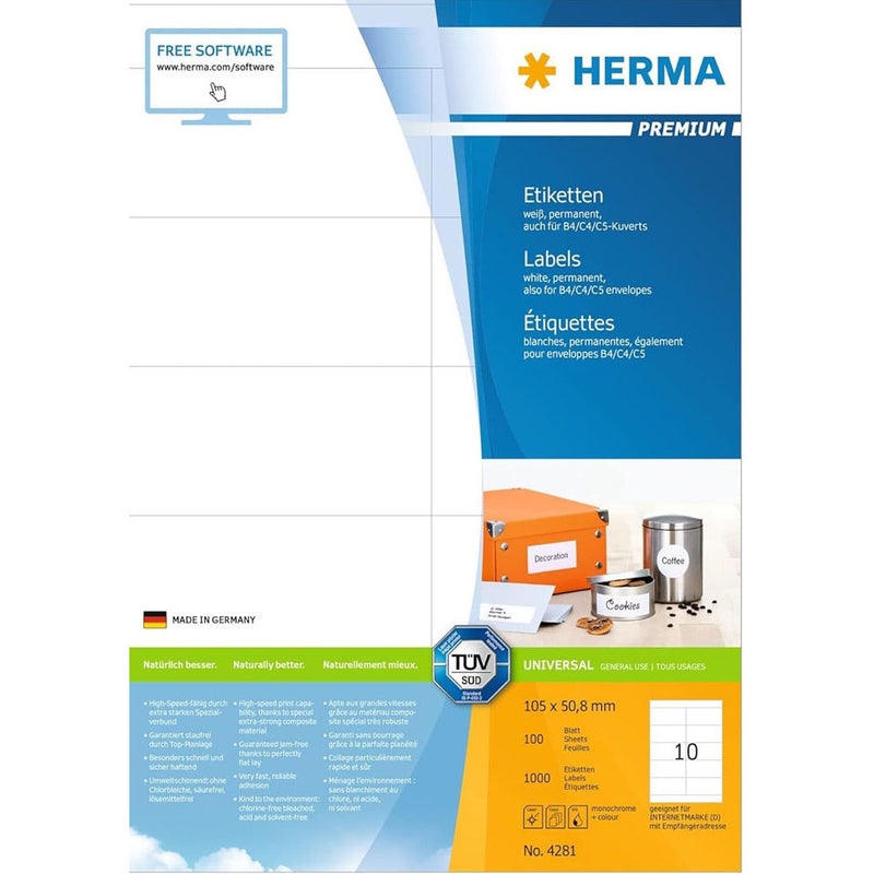 Herma Premium Labels A4 105mm 100pc