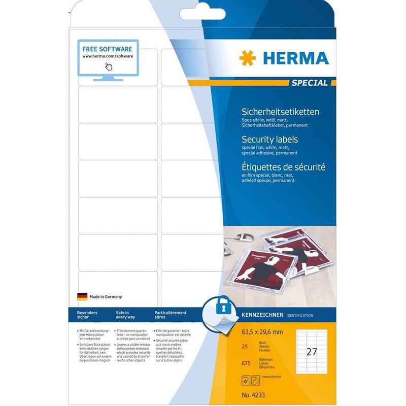 Herma Security Labels A4 25pc