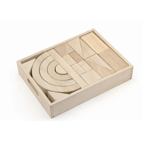 Viga Beech Wood Blocks in Tray 42pcs