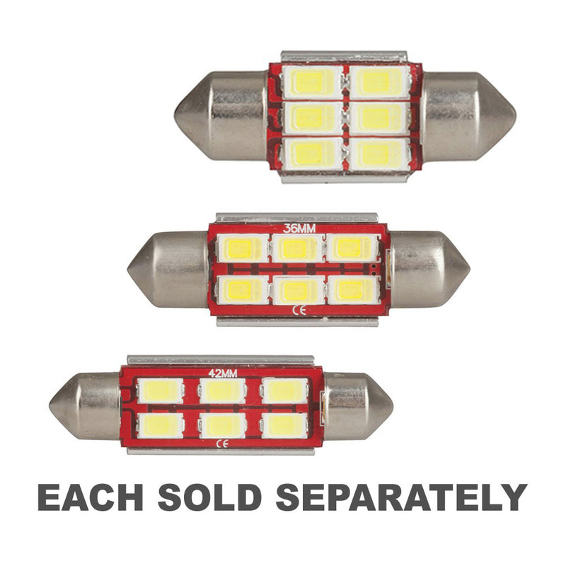 CANBus Compatible LED Festoon Globe 12V (6x5730)