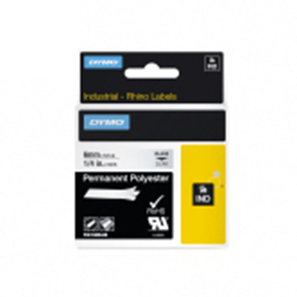 Dymo Rhino Pro Black Permanent Polyester Label Tape (6x6mm)