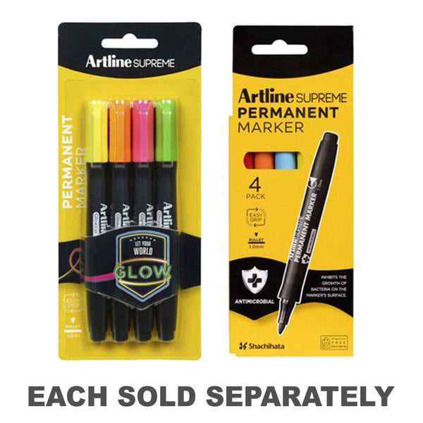 Artline Supreme Marker 1mm (Pack of 4)