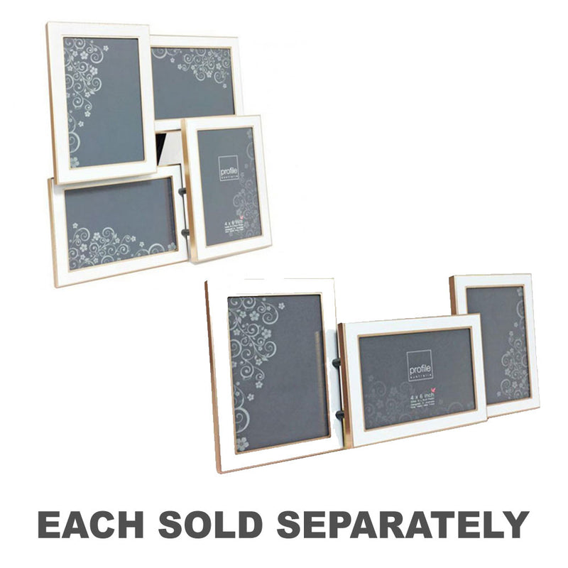 White/Rose Gold Eternal Photo Frame Multi (4x6in)