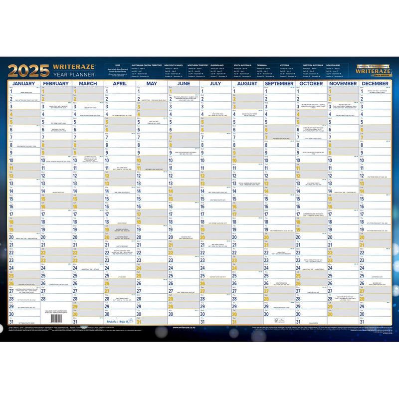 Writeraze Laminated 2025 Planner