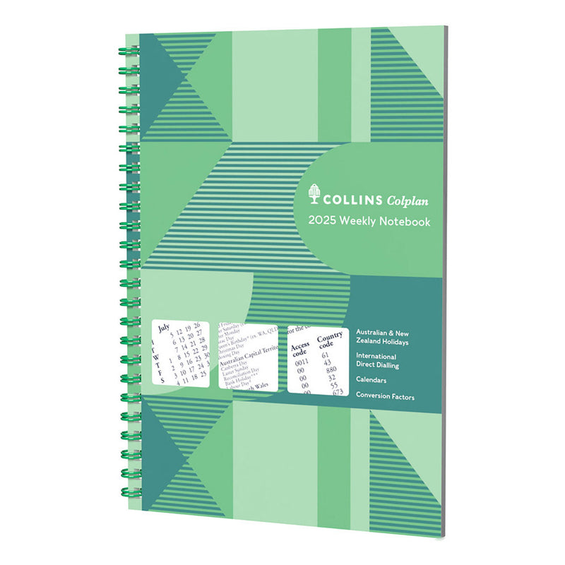 Collins Colplan A5 WTV 2025 Diary with Notes (Green)