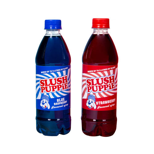 Slush Puppie Syrups Blue Raspberry and Strawberry 500mL