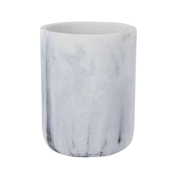 Marble-Look Polyresin Tumbler (10x8x8cm)