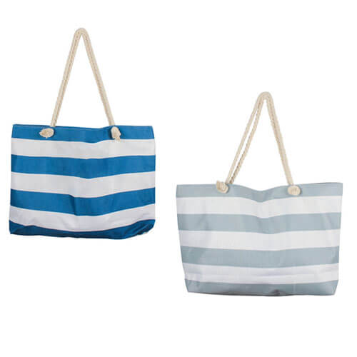 Retro Stripe Beach Bag w/ Inner Zip (70x42x15cm)