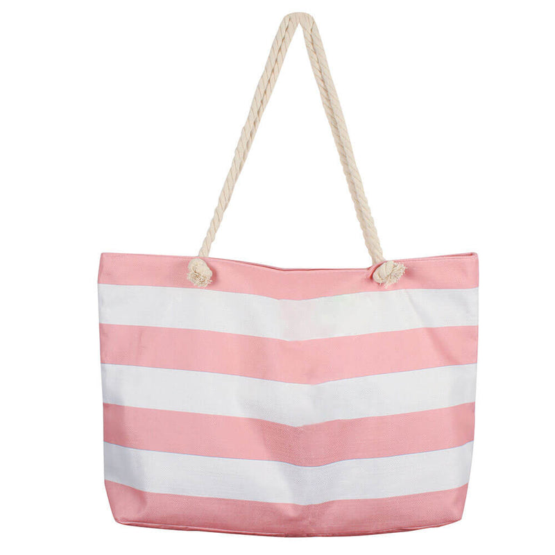 Retro Stripe Beach Bag w/ Inner Zip (70x42x15cm)