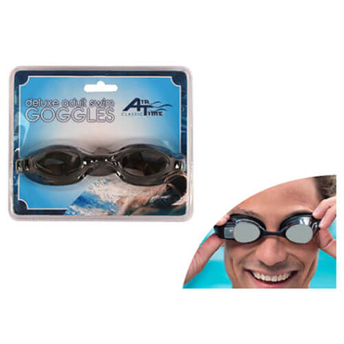 Swimming Goggles Adult Deluxe Black