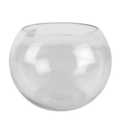 Cleo Hand Crafted Bubble Bowl Glass Vase