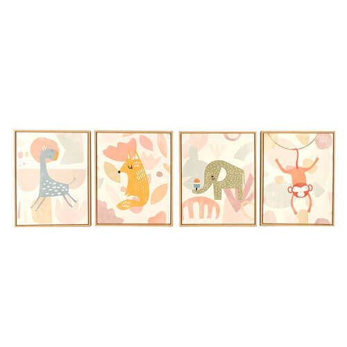 Jordan Kids Room Prints with Frame Set of 4 (50x40x3cm)