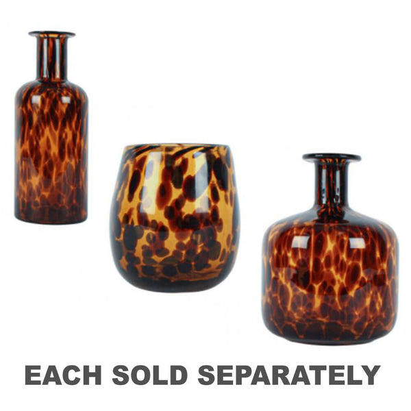 Easton Amber Leopard Print Vase