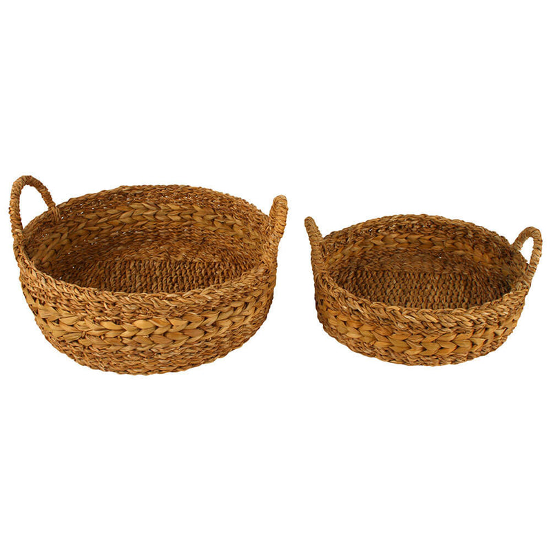 Jolene Circle Hogla Jute Trays Set of 2 (Large 41x12cm)