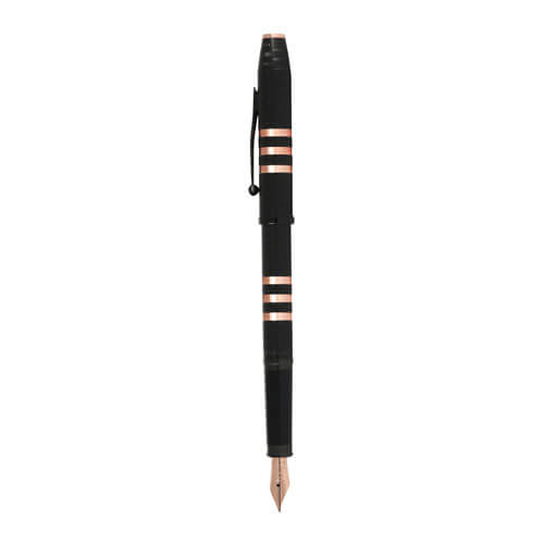 175th Century II Black PVD Fountain Pen (Rose Gold)