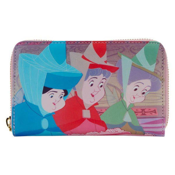 Sleeping Beauty Princess Scene Zip Purse