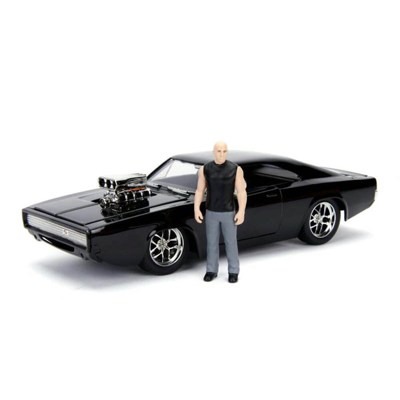 F&F Dom's Dodge Charger with Dom 1:24 Diecast Model Kit