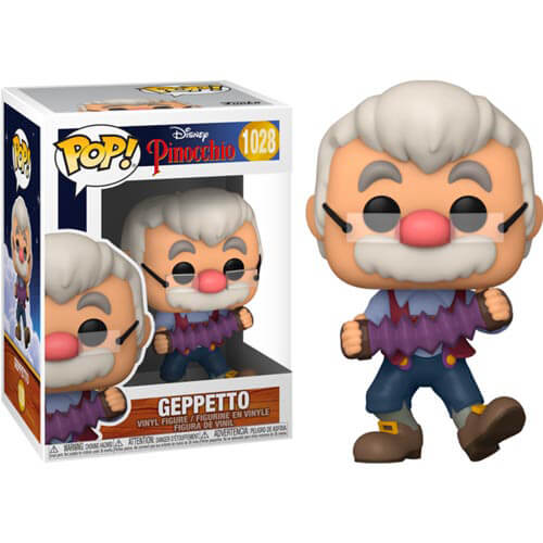 Pinocchio Gepetto with Accordion 80th Anniversary Pop! Vinyl