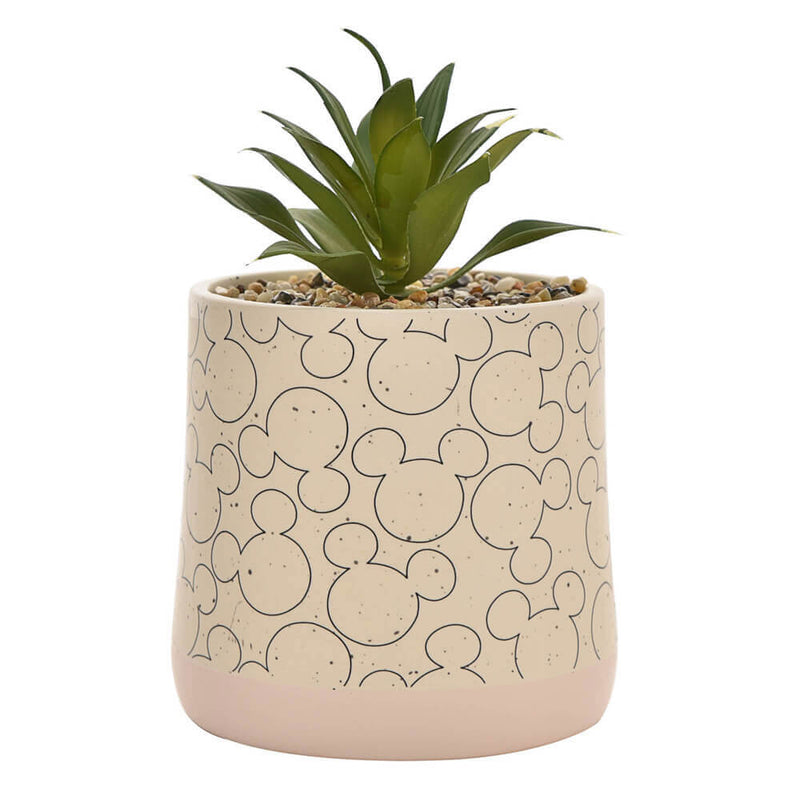 Disney Mickey Ceramic Planter with Faux Plant