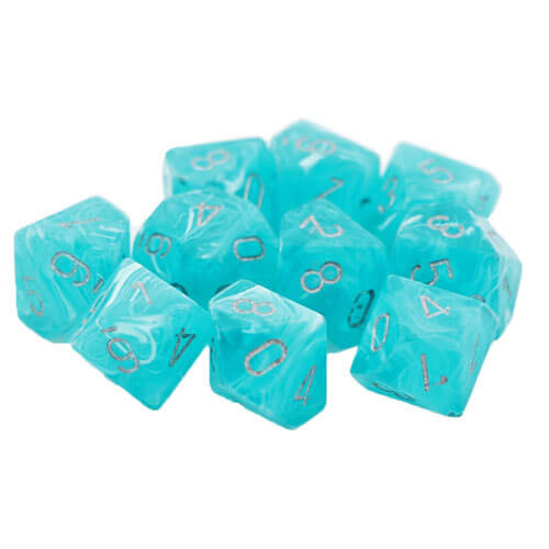 Chessex D10 Polyhedral 10-Die Cirrus Set