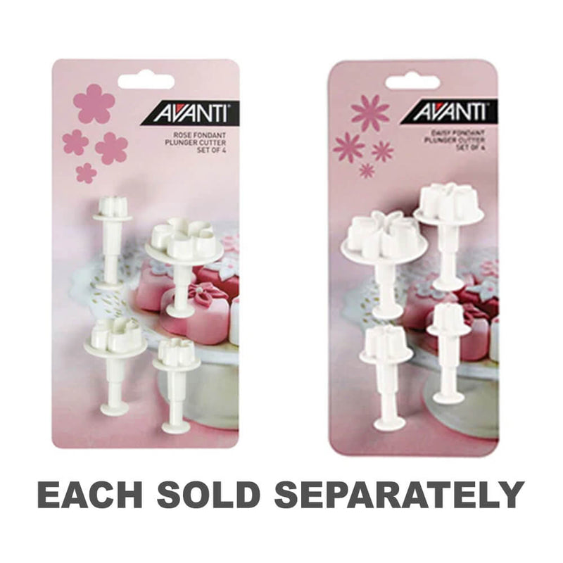 Avanti Fondant Plunger Cut Set (4pcs)