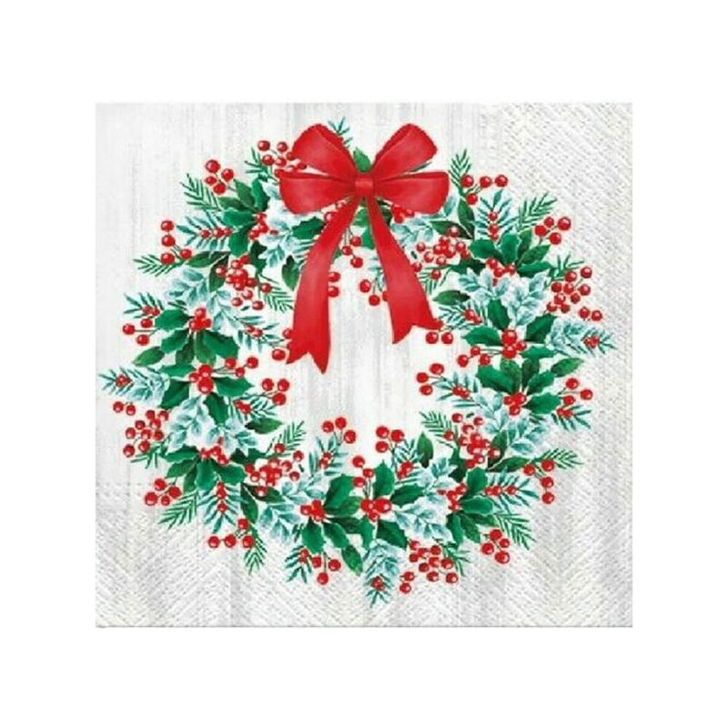 Paw Christmas Lunch Napkin 33cm (20pk)