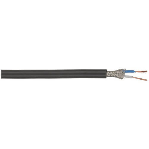 Screened Professional Microphone Cable Black (100m)