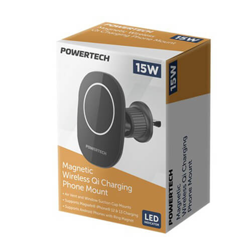 Powertech Magnetic Wireless Qi Charging Phone Mount