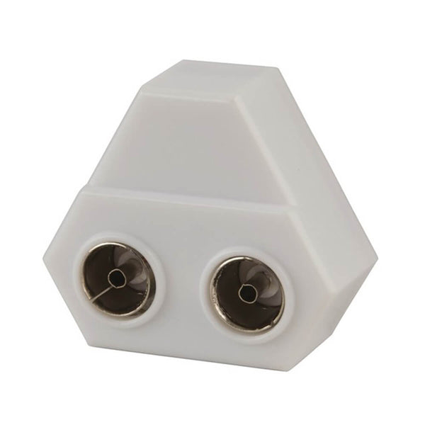 Plastic 2-Way Indoor Splitter (White)