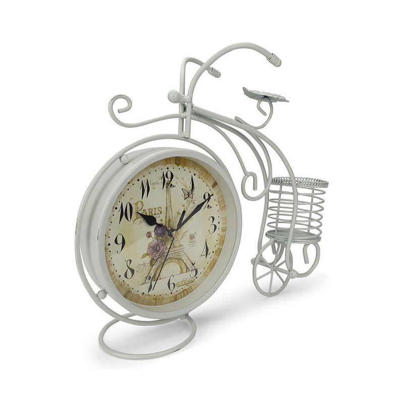 Art Metal Home Decor Bike Mute Table Clock