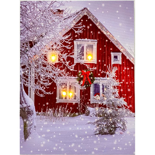 LED Lighted Art Christmas Canvas Painting