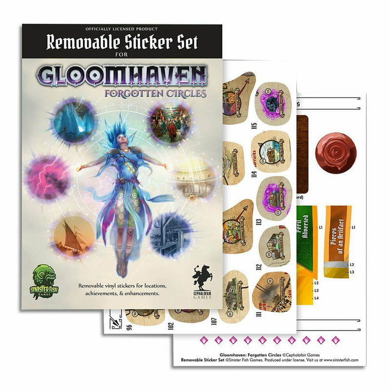 Gloomhaven Forgotten Circles Removable Sticker Set