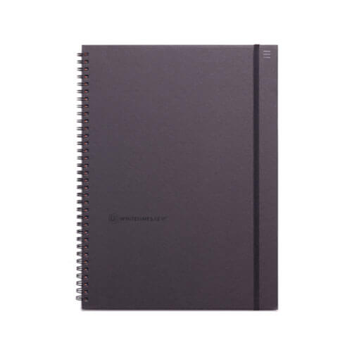 Whitelines Spiral Notebook A4 Black 160 page