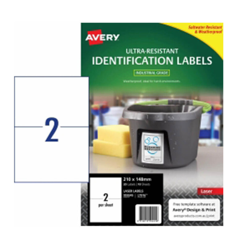 Avery Ultra Resistant Laser Label 10pk